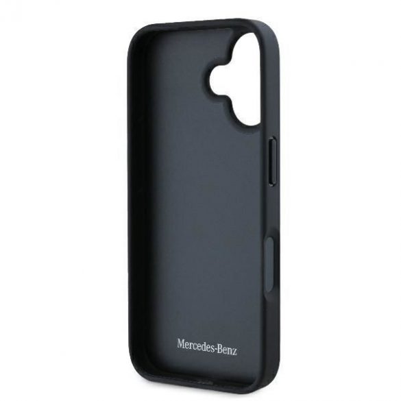 Mercedes MEHCP16SARMBK Husă din piele Urban Hard pentru iPhone 16 - Negru