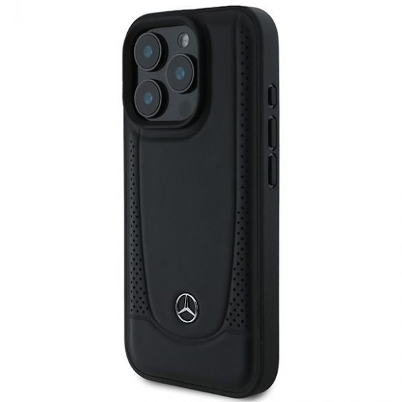 Mercedes MEHCP16LARMBK Husă din piele Urban Hard pentru iPhone 16 Pro - Negru