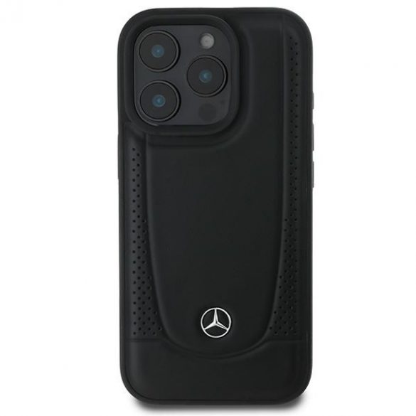 Mercedes MEHCP16LARMBK Husă din piele Urban Hard pentru iPhone 16 Pro - Negru