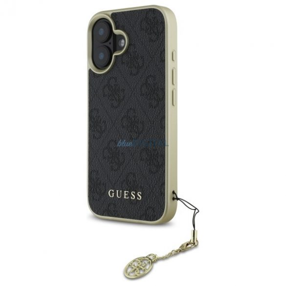 Guess GUHCP16SGF4GGR 4G Charms Collection husă tare pentru iPhone 16 - negru