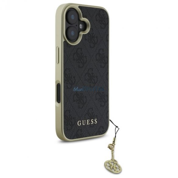 Guess GUHCP16SGF4GGR 4G Charms Collection husă tare pentru iPhone 16 - negru