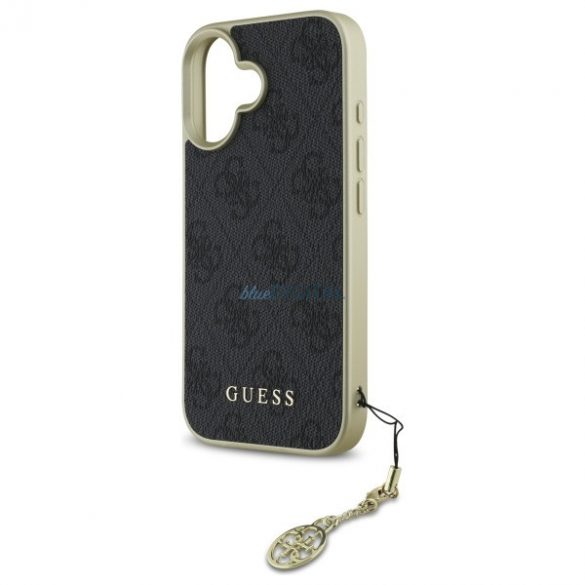 Guess GUHCP16SGF4GGR 4G Charms Collection husă tare pentru iPhone 16 - negru