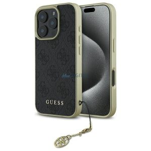 Guess GUHCP16LGF4GGR 4G Charms Collection husă tare iPhone 16 Pro - negru