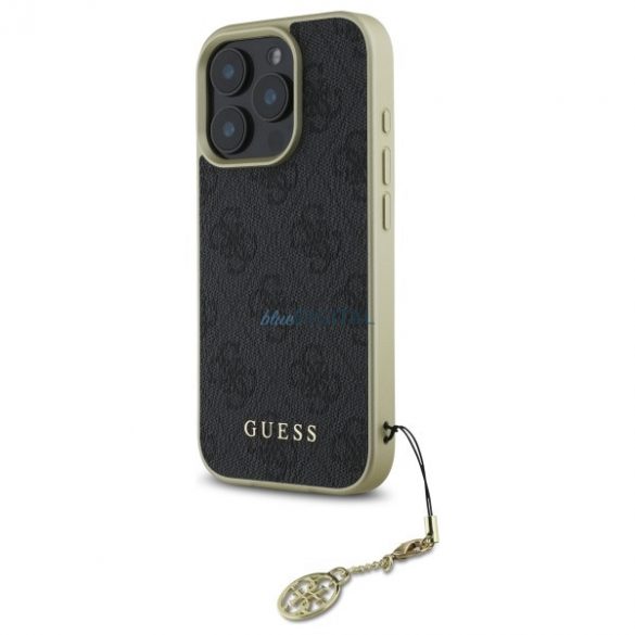 Guess GUHCP16LGF4GGR 4G Charms Collection husă tare iPhone 16 Pro - negru