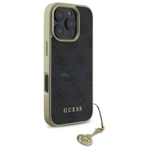 Guess GUHCP16LGF4GGR 4G Charms Collection husă tare iPhone 16 Pro - negru