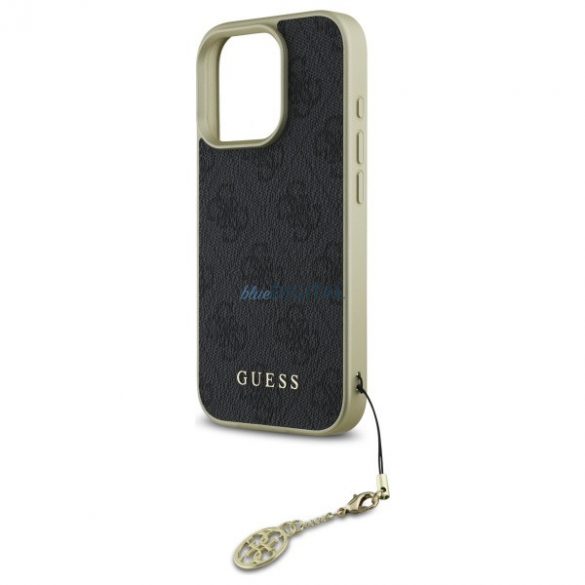 Guess GUHCP16LGF4GGR 4G Charms Collection husă tare iPhone 16 Pro - negru