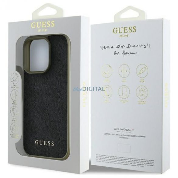 Guess GUHCP16LGF4GGR 4G Charms Collection husă tare iPhone 16 Pro - negru