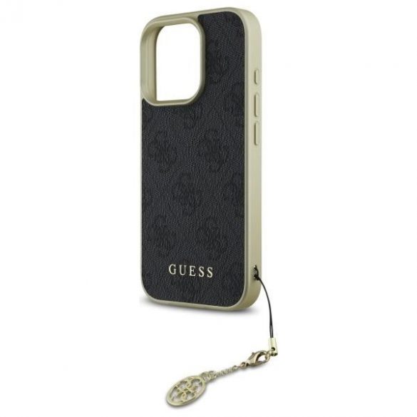 Guess GUHCP16XGF4GGR 4G Charms Collection husă tare iPhone 16 Pro Max - negru