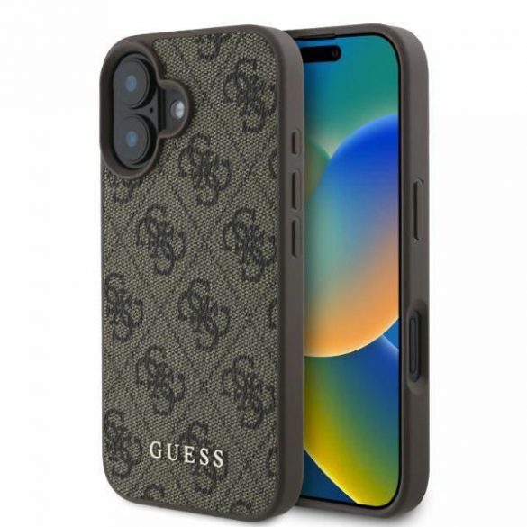 Guess GUHCP16SG4GFBR iPhone 16 brązowy/maro HC PU 4G Classic