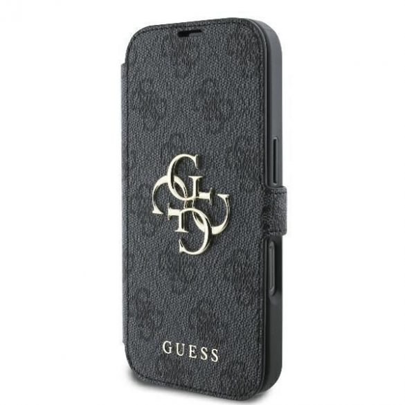 Guess GUBKP16L4GMGGR 4G Metal Logo carte caz iPhone 16 Pro - negru