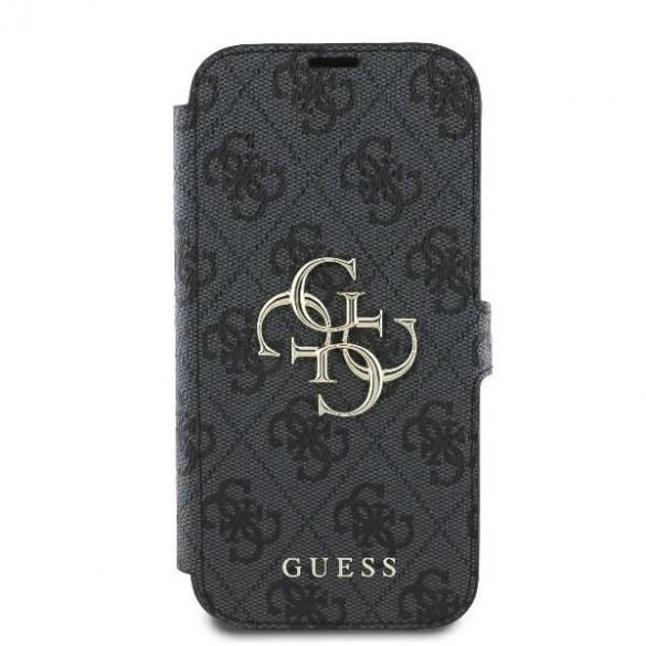 Guess GUBKP16L4GMGGR 4G Metal Logo carte caz iPhone 16 Pro - negru