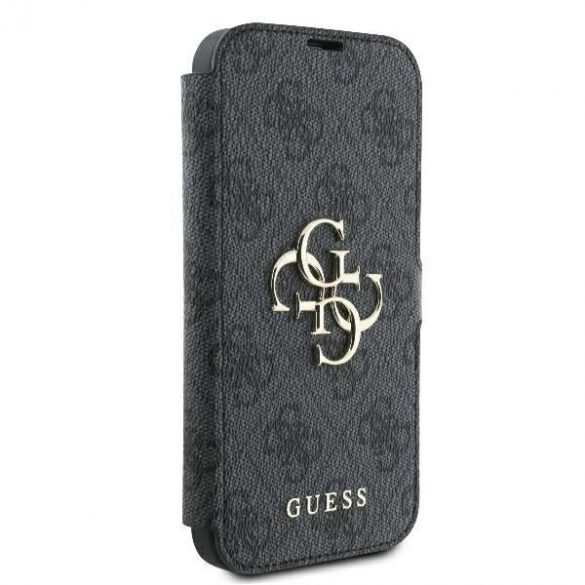 Guess GUBKP16L4GMGGR 4G Metal Logo carte caz iPhone 16 Pro - negru