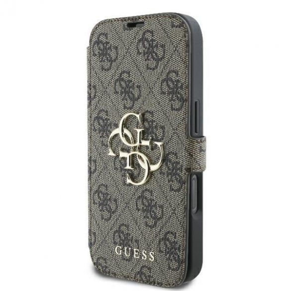 Guess GUBKP16L4GMGBR 4G Metal Logo carte caz iPhone 16 Pro - maro