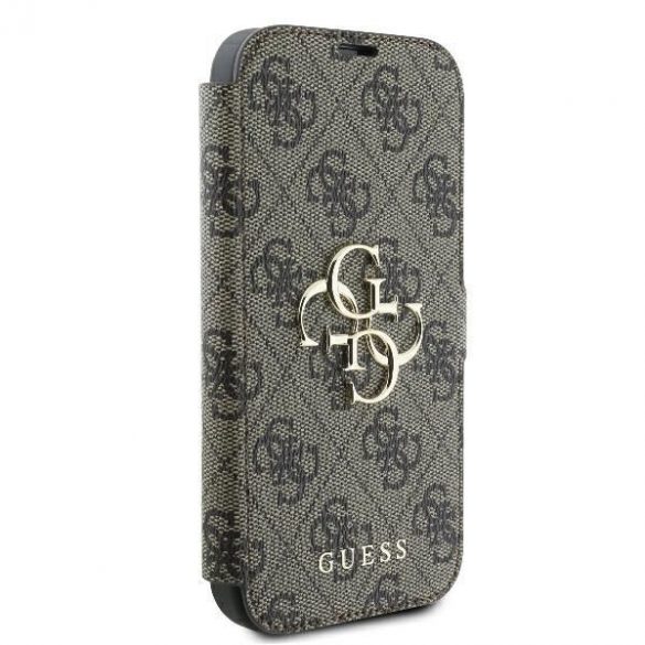 Guess GUBKP16L4GMGBR 4G Metal Logo carte caz iPhone 16 Pro - maro