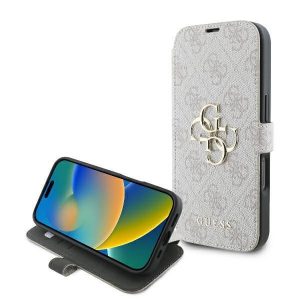 Guess GUBKP16L4GMGPI 4G Metal Logo carte caz iPhone 16 Pro - roz