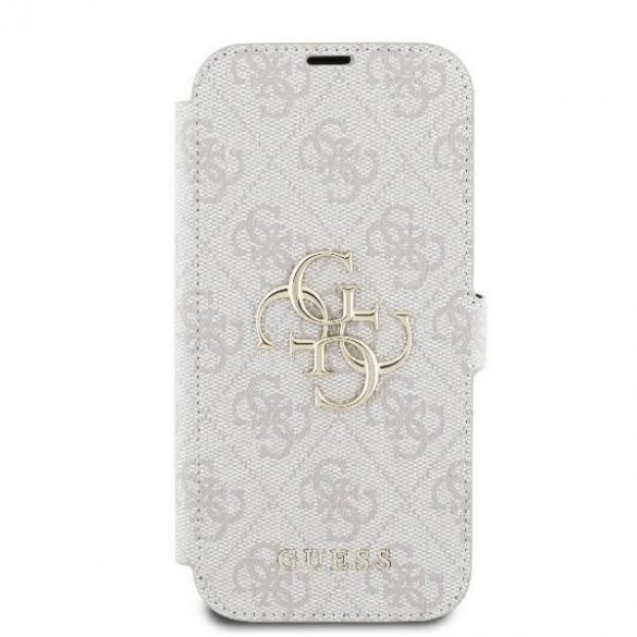 Guess GUBKP16L4GMGPI 4G Metal Logo carte caz iPhone 16 Pro - roz