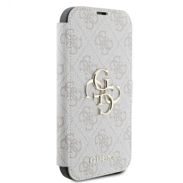 Guess GUBKP16L4GMGPI 4G Metal Logo carte caz iPhone 16 Pro - roz