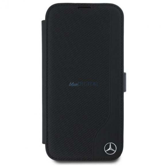 Mercedes MEBKP16S23RBGVK Bibliotecă din imitație de piele și lemn iPhone 16 - negru