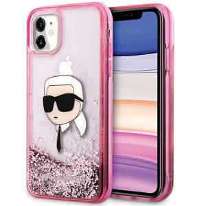 Karl Lagerfeld KLHCN61LNKHCP iPhone 11/ XR husă rigidă rozowy/roz Glitter Karl Head