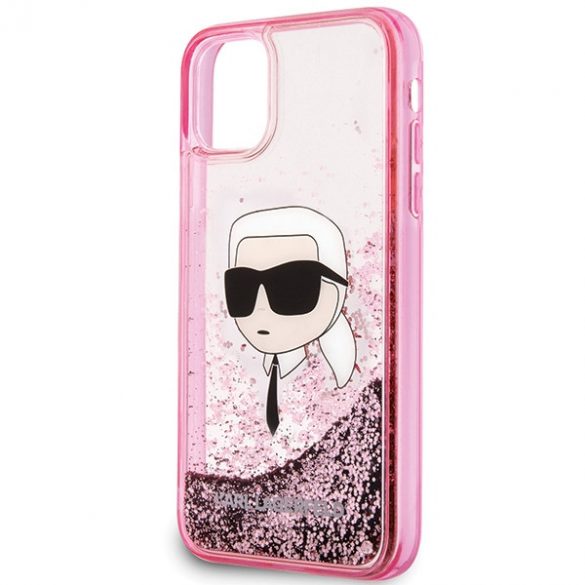 Karl Lagerfeld KLHCN61LNKHCP iPhone 11/ XR husă rigidă rozowy/roz Glitter Karl Head