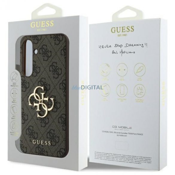 Guess GUHCS24FE4GMGBR 4G Big Metal Logo caz greu Samsung Galaxy S24 FE - maro