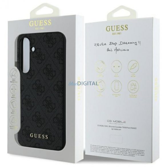 Guess GUHCS24FEGF4GGR 4G Charms Collection husă tare Samsung Galaxy S24 FE - negru