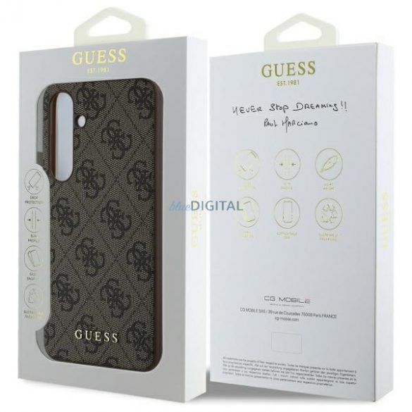 Guess GUHCS24FEGF4GBR 4G Charms Collection husă tare Samsung Galaxy S24 FE - maro