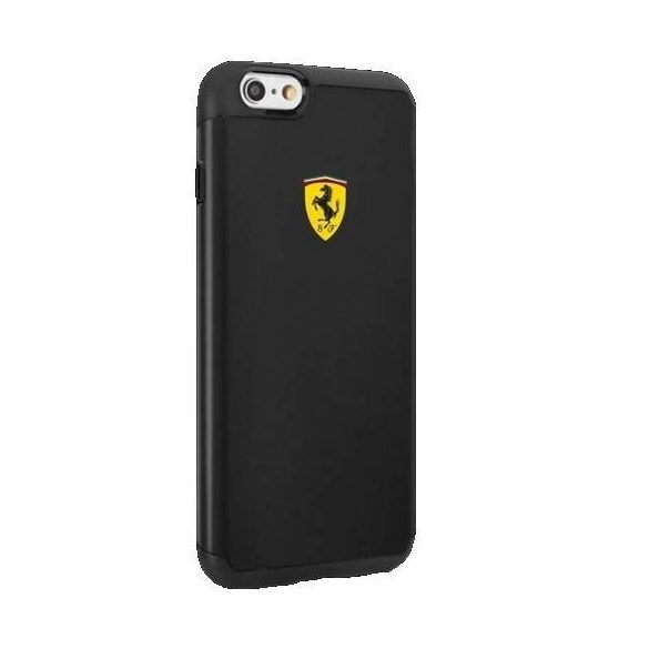 Ferrari Hard Husă FESPHCP6BK iPhone 6/6S husă rezistent la șocuri negru / negru