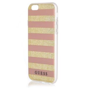 Guess GUHCP6STGPI Husă rigidă roz pentru iPhone 6/6S Husă 3D Ethnic Chic Stripes