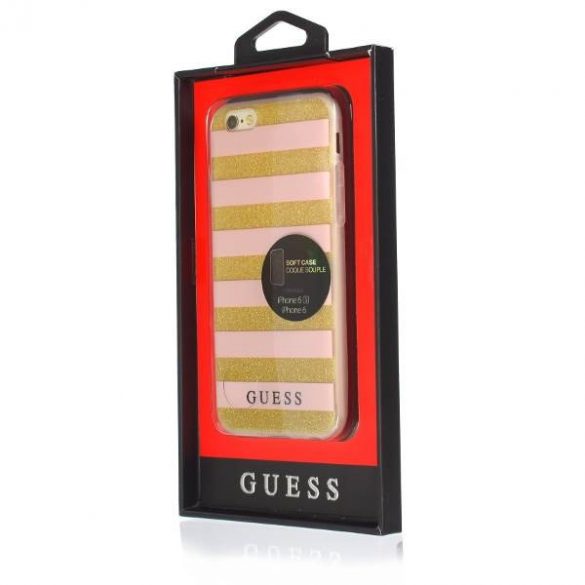 Guess GUHCP6STGPI Husă rigidă roz pentru iPhone 6/6S Husă 3D Ethnic Chic Stripes