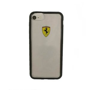 Carcasă rigidă Ferrari FEHCRFP7BK pentru iPhone 7/8 /SE 2020 / SE 2022 transparent/negru