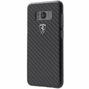 Carcasă Ferrari Hardcase FEHCAHCS8LBK S8 Plus G955 negru/czarny Carbon Heritage