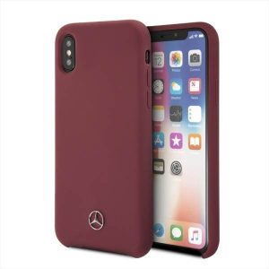 Mercedes MEHCPXSILRE husă rigidă pentru iPhone X/ Xs husă czerwony/roșie