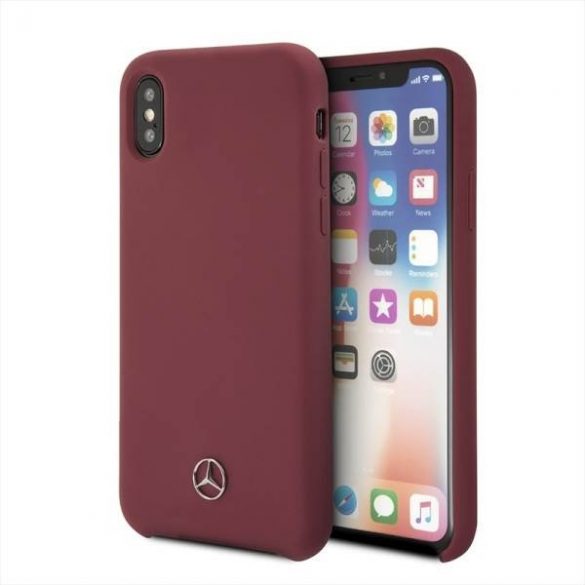 Mercedes MEHCPXSILRE husă rigidă pentru iPhone X/ Xs husă czerwony/roșie