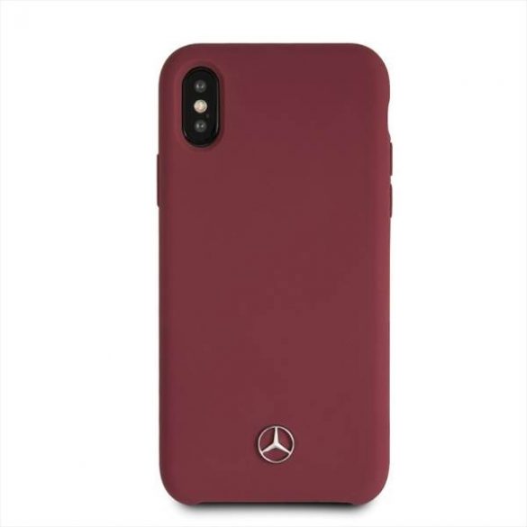 Mercedes MEHCPXSILRE husă rigidă pentru iPhone X/ Xs husă czerwony/roșie