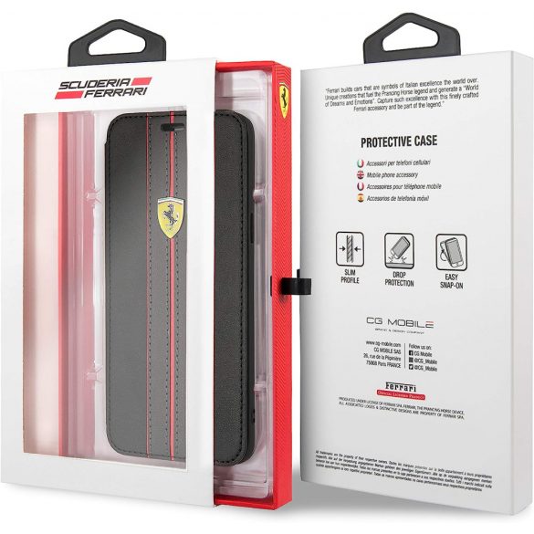 Carcasă Ferrari Book FESURFBKTS9BKR S9 G960 czarny/negru Urban