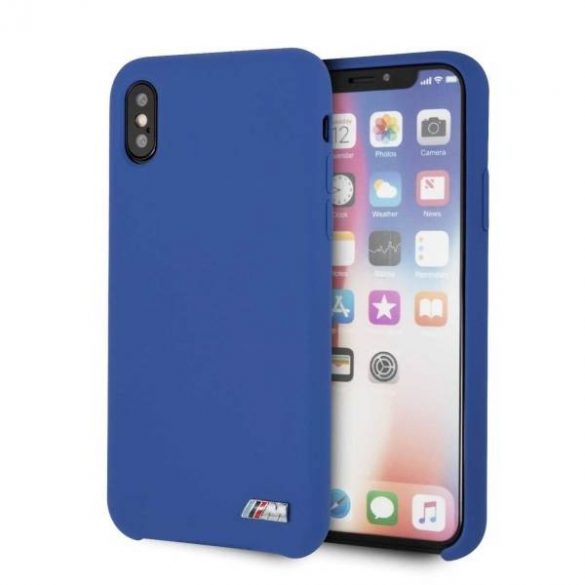 Etui hardcase BMW BMHCPXMSILNA iPhone X /Xs niebieski/navy Husa silicon M Collection