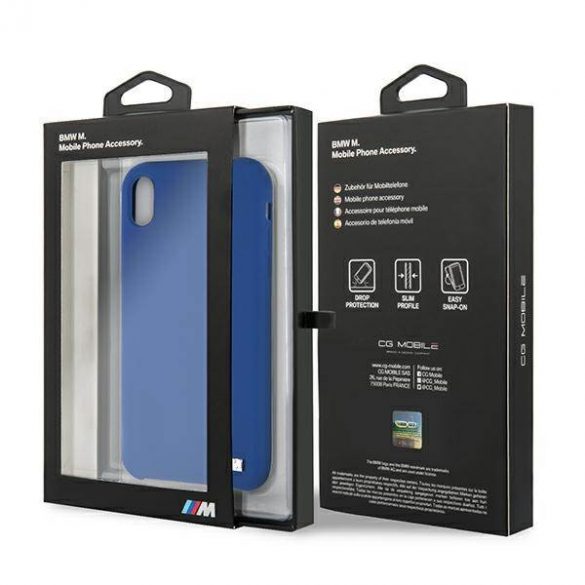 Etui BMW BMHCI61MSILNA iPhone Xr niebieski/navy hardcase Husă silicon M Collection