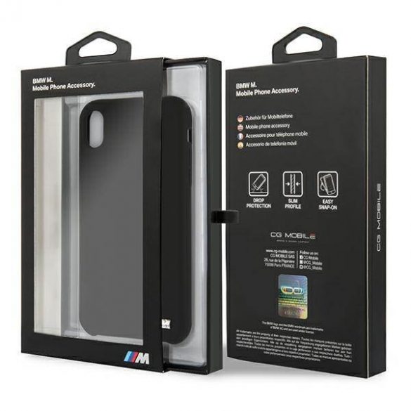 Etui BMW BMHCI61MSILBK Husă rigidă pentru iPhone Xr czarny/negru Husă silicon M Collection