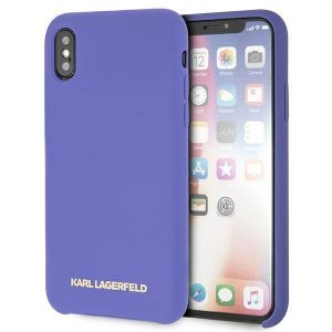 Karl Lagerfeld KLHCPXSLVOG iPhone X/Xs hardcase fioletowy/violet Husă din silicon