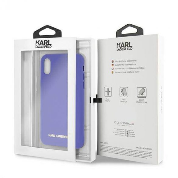 Karl Lagerfeld KLHCPXSLVOG iPhone X/Xs hardcase fioletowy/violet Husă din silicon