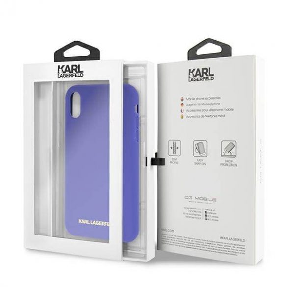 Karl Lagerfeld KLHCI61SLVOG iPhone Xr hardcase fioletowy/violet Husă din silicon