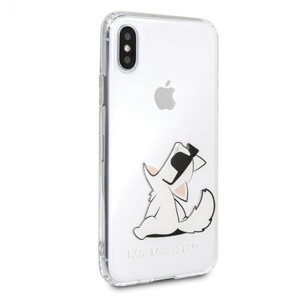 Karl Lagerfeld KLHCPXCFNRC Husă rigidă pentru iPhone X/Xs Husă Choupette Fun transparentă