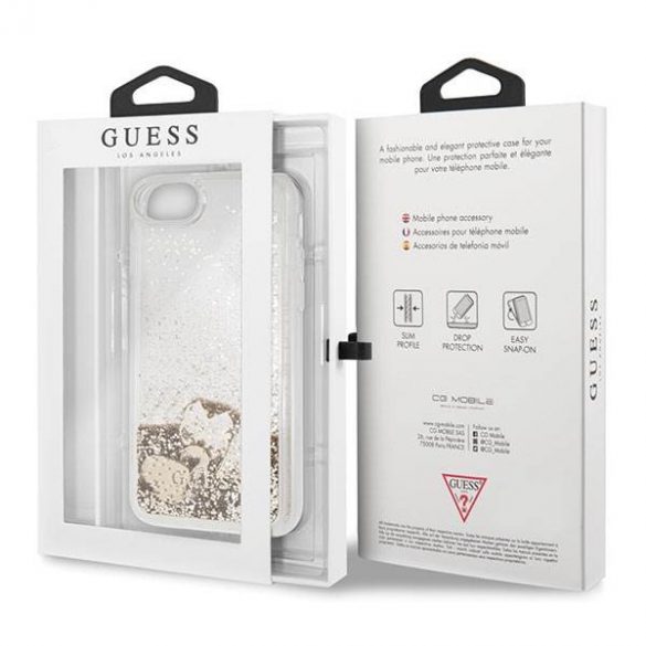 Guess GUHCI8GLHFLGO iPhone 7/8/SE 2020 /SE 2022 auriu/złoty husă rigidă Husă Glitter Hearts