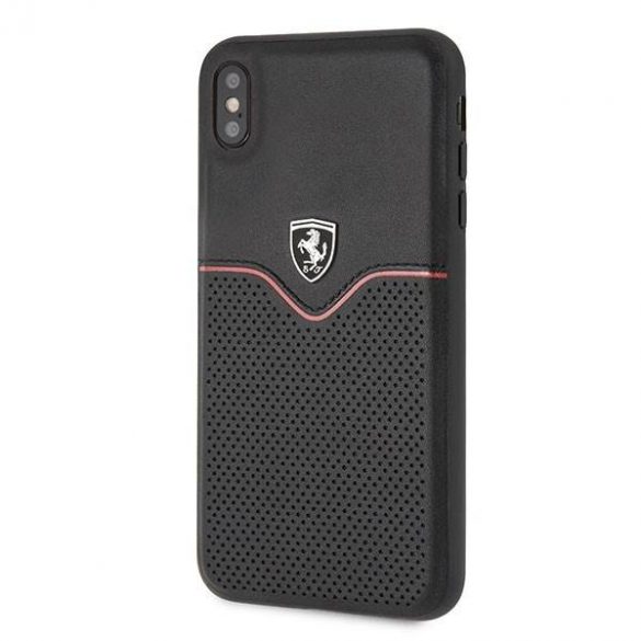 Carcasă rigidă Ferrari FEOVEHCI65BK pentru iPhone Xs Max neagră/czarny Off Track Victory