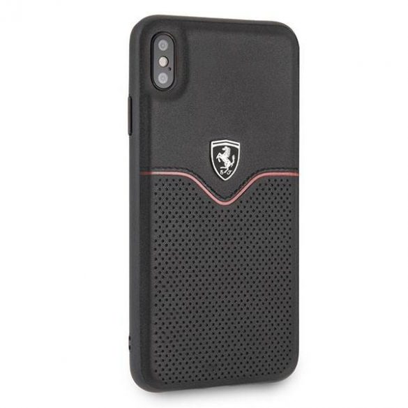 Carcasă rigidă Ferrari FEOVEHCI65BK pentru iPhone Xs Max neagră/czarny Off Track Victory