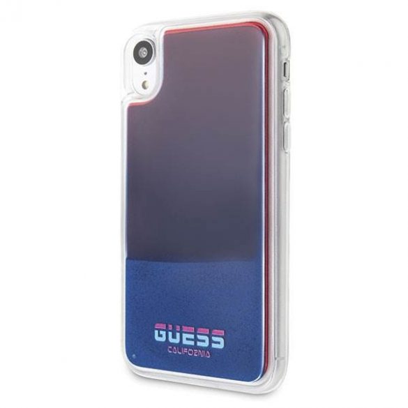 Husă rigidă Guess GUHCI61GLCRE pentru iPhone Xr czerwony/roșu California Glow in the dark husă