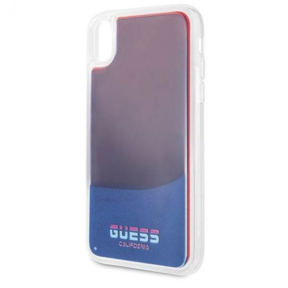 Husă rigidă Guess GUHCI61GLCRE pentru iPhone Xr czerwony/roșu California Glow in the dark husă