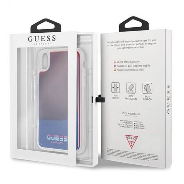 Husă rigidă Guess GUHCI61GLCRE pentru iPhone Xr czerwony/roșu California Glow in the dark husă