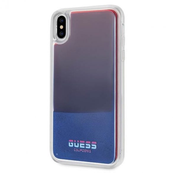 Husă rigidă Guess GUHCI65GLCRE pentru iPhone Xs Max czerwo ny/roșu Husă California Glow in the dark